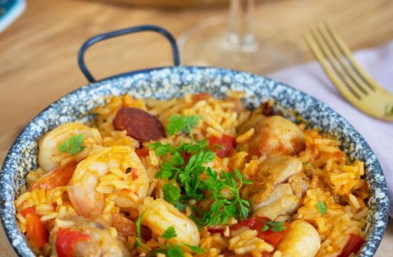 Csirkés paella