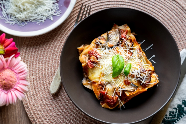 Gombás lasagne