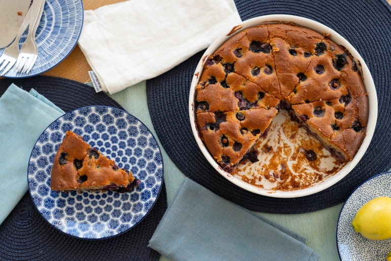 Áfonyás-ricottás tepsis süti