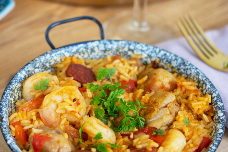 Csirkés paella