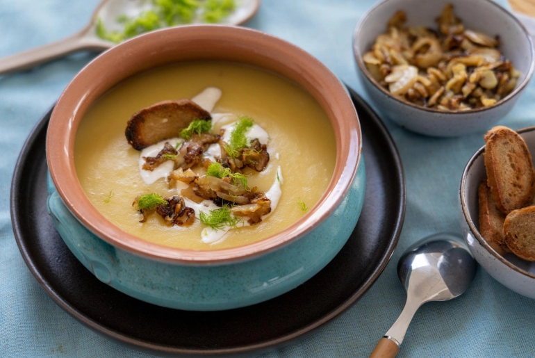 Édesköményes krumplileves