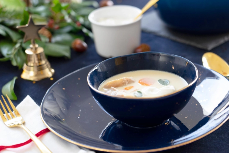 Tejfölös nyúlraguleves