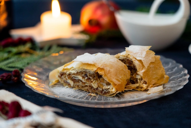 Datolyás-diós rétes