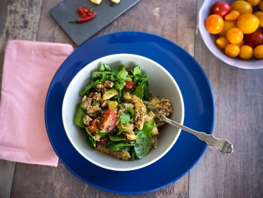 Sült tök és patisszonsaláta quinoával 