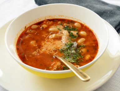 Nyári bableves bulgurral