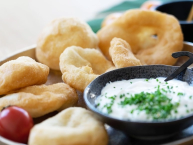 Mini lángos falatok