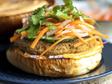 Citromfüves tofuburger 