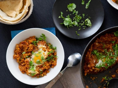 Vöröslencse shakshuka