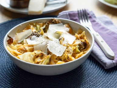 Sütőtökös-kelkáposztás farfalle