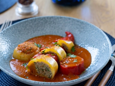 Kuszkuszos töltött paprika