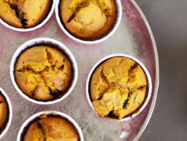 Sütőtökös muffin almás karamellel