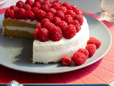 Málnás piskótatorta